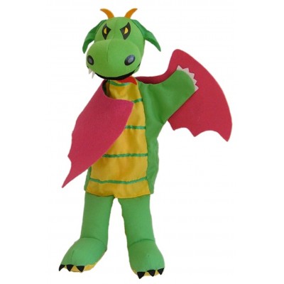 Marionnette Living Puppets – Dragon Filippo 35 Cm, Poupée à Main Souple Et Moelleuse