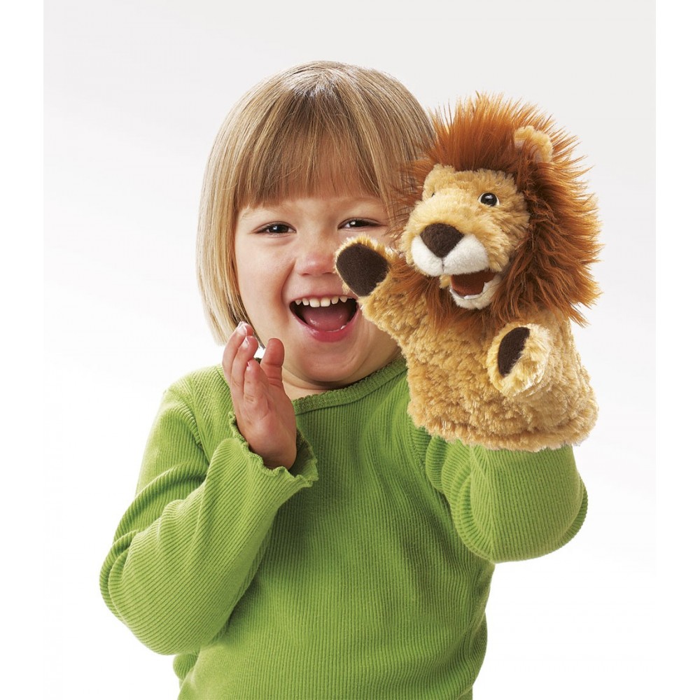 Löwen Handpuppe Für Kinder – Plüsch, Mit Beweglichem Mund, Weich & Kuschelig