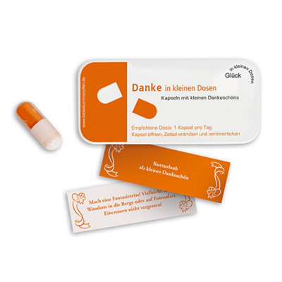 Danke in kleinen Dosen
